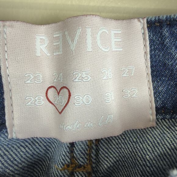 Revice Jeans Women's Size 29 Blue Denim Matchmaker Patchwork Pockets Retro - Picture 12 of 16